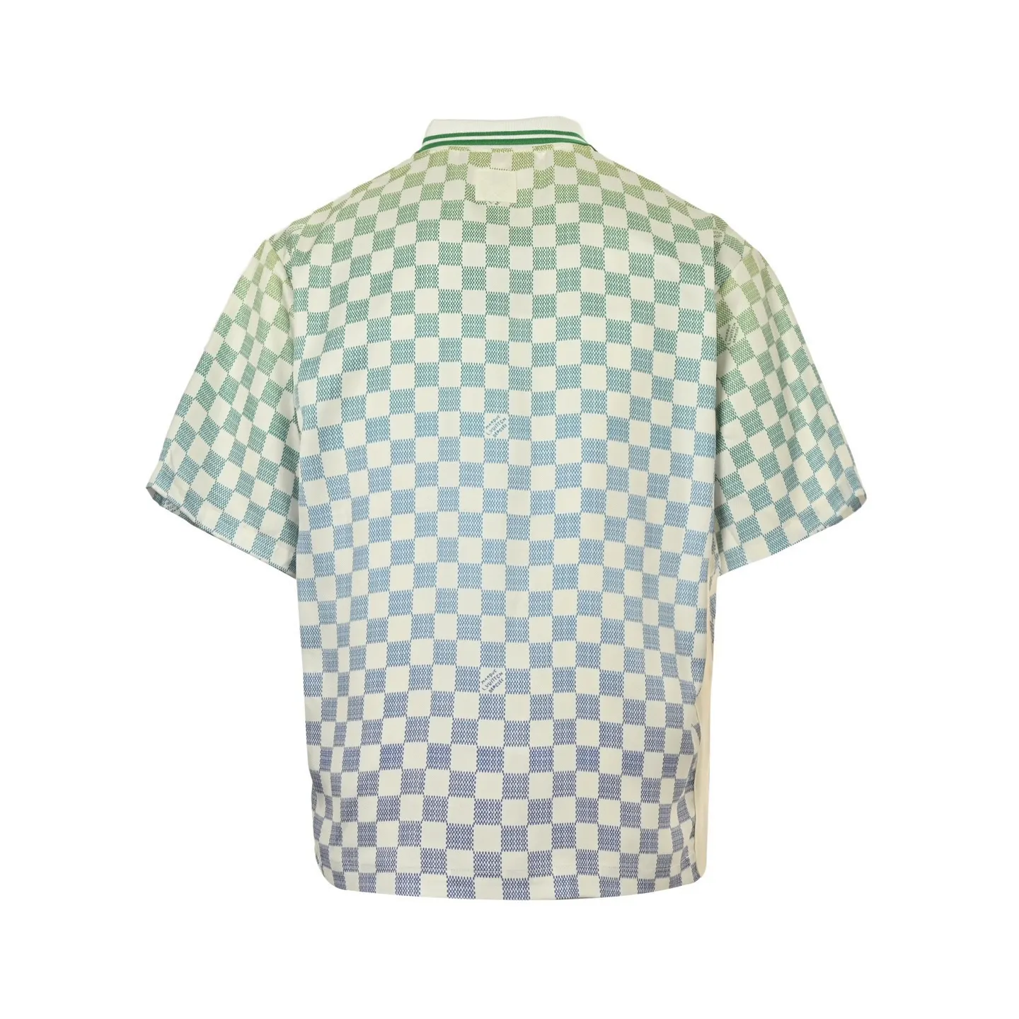 Louis Vuitton/Louis Vuitton gradient checkerboard lapel short-sleeved shirt